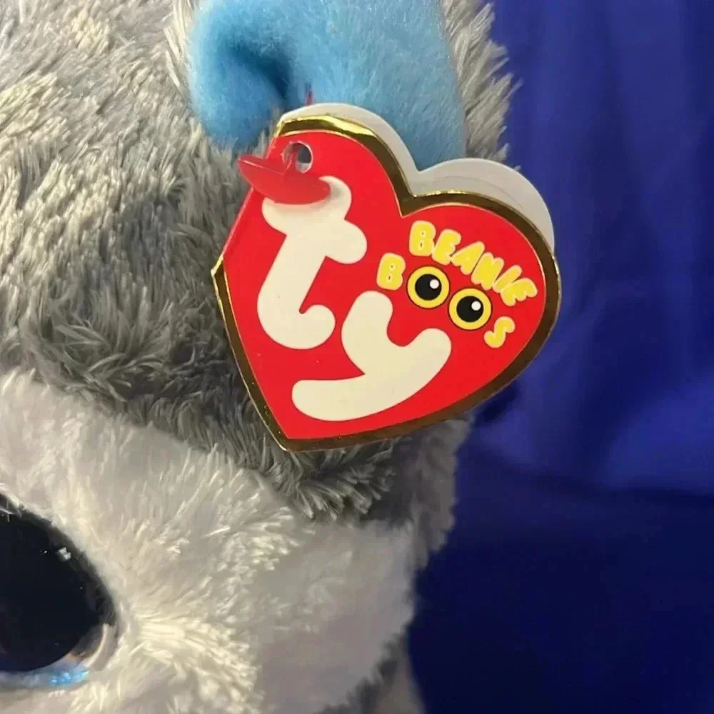 Ty beanie Boo SLUSH  the Husky (Glitter Eyes) 10” 💙 - Picture 7 of 9